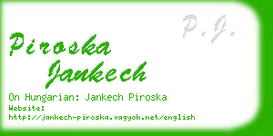 piroska jankech business card